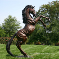 Outdoor life size antique brass horse statue for sale
